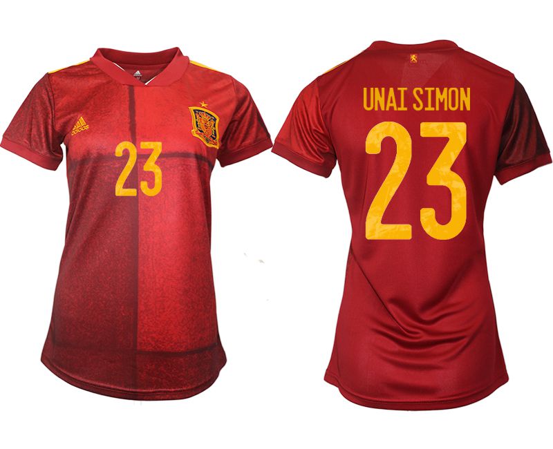 Women 2021-2022 Club Spain home aaa version red #23 Soccer Jerseys